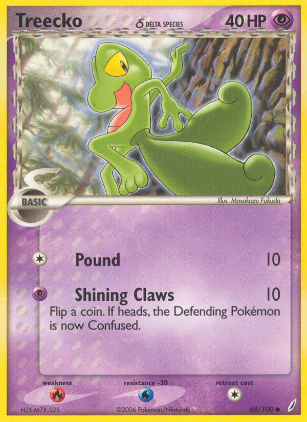 EX Crystal Guardians Treecko #68/100