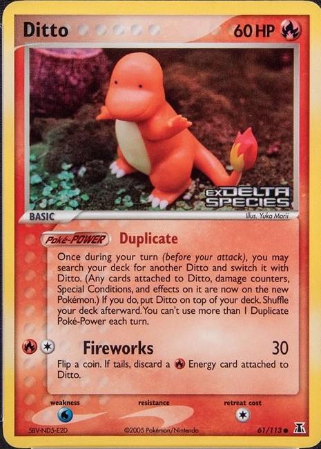 EX Delta Species Ditto [Charmander] #61/113 reverse holo