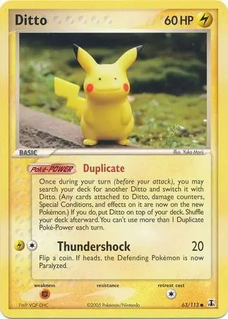 EX Delta Species Ditto [Pikachu] #63/113 reverse holo
