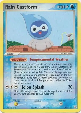 EX Delta Species Rain Castform #26/113 reverse holo