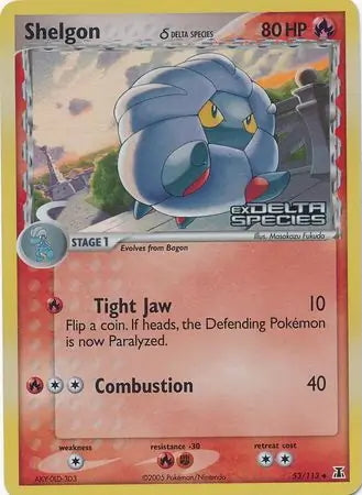 EX Delta Species Shelgon #53/113 reverse holo