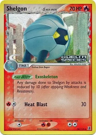 EX Delta Species Shelgon #54/113 reverse holo