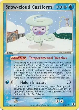 EX Delta Species Snow-cloud Castform #29/113 reverse holo