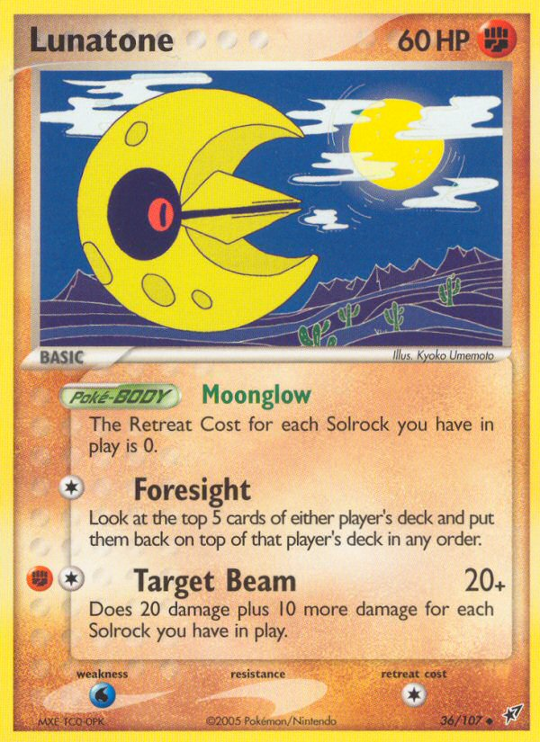 EX Deoxys Lunatone #36/107