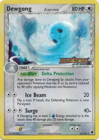 EX Dragon Frontiers Dewgong #15/101 reverse holo