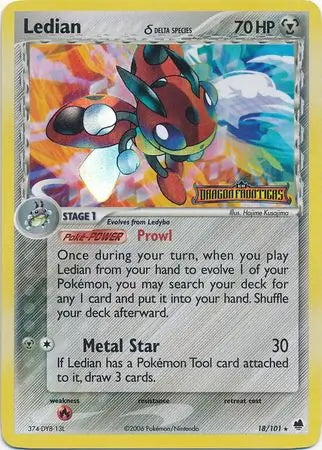 EX Dragon Frontiers Ledian #18/101 reverse holo