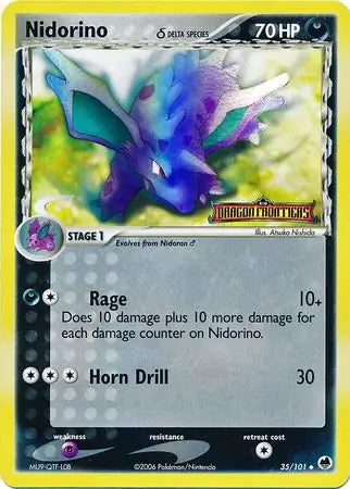 EX Dragon Frontiers Nidorino #35/101 reverse holo