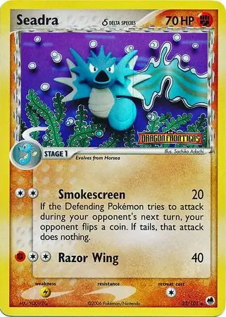 EX Dragon Frontiers Seadra #22/101 reverse holo