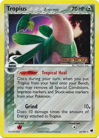 EX Dragon Frontiers Tropius #23/101 reverse holo