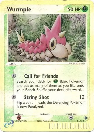 EX Dragon Wurmple #81/97 reverse holo