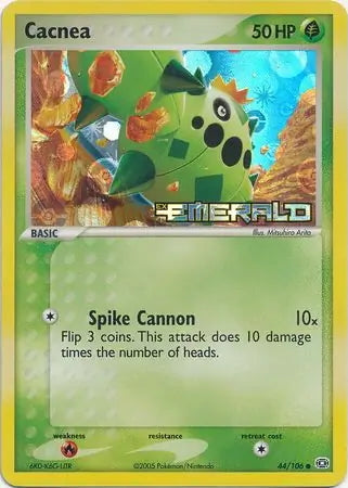 EX Emerald Cacnea #44/106 reverse holo
