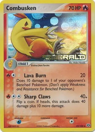 EX Emerald Combusken #25/106 reverse holo
