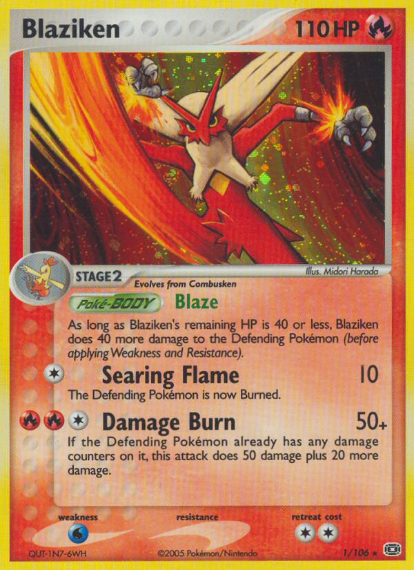EX Emerald Holo Blaziken #1/106