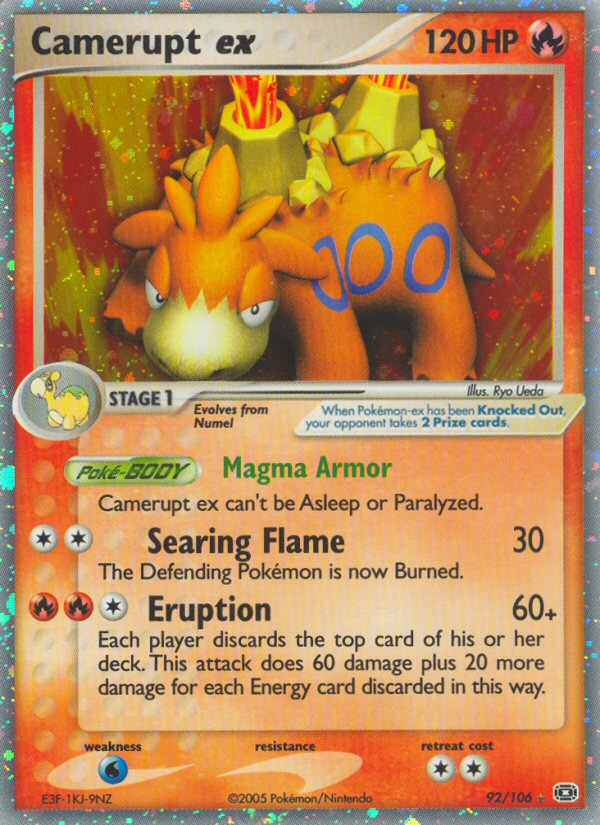 EX Emerald Holo Camerupt ex #92/106
