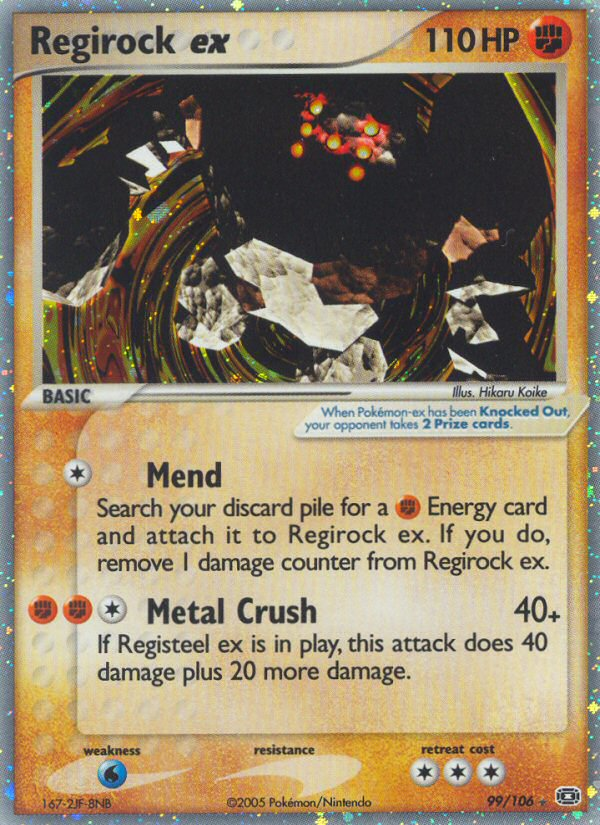 EX Emerald Holo Regirock ex #99/106