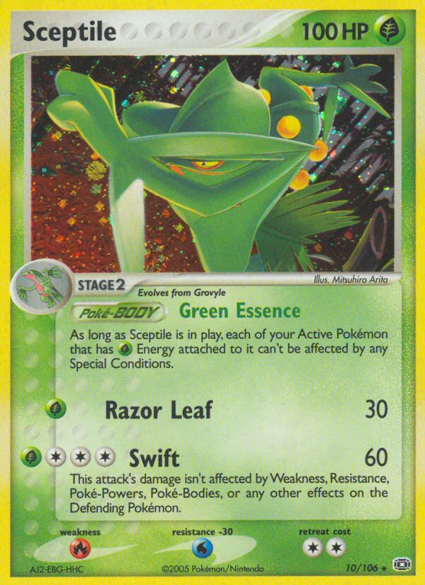EX Emerald Holo Sceptile #10/106