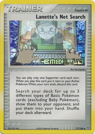 EX Emerald Lanette's Net Search #77/106 reverse holo