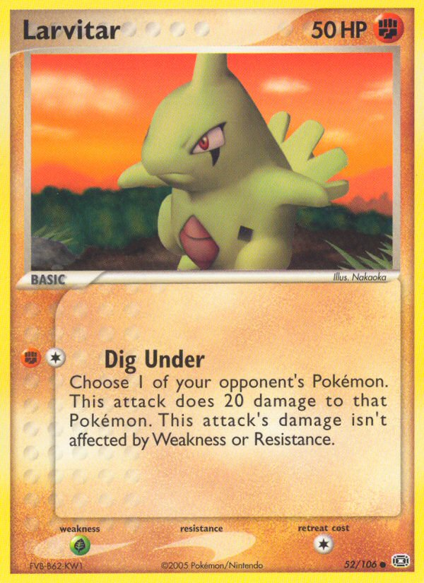 EX Emerald Larvitar #52/106