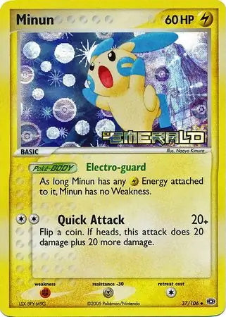 EX Emerald Minun #37/106 reverse holo