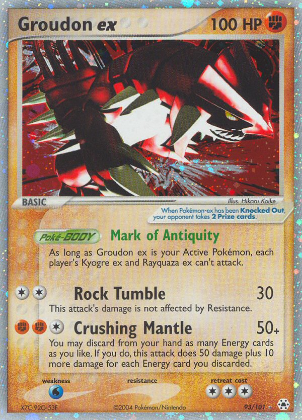 EX Hidden Legends Groudon EX #93/101