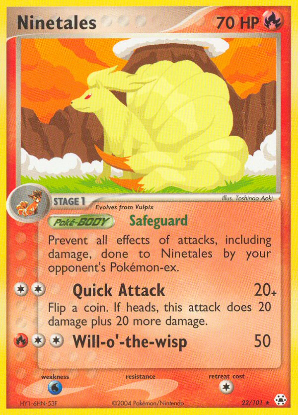 EX Hidden Legends Holo Ninetails #22/101