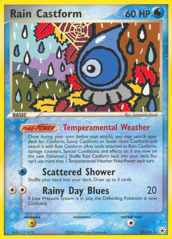 EX Hidden Legends Holo Rain Castform #23/101