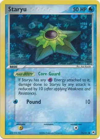 EX Hidden Legends Staryu #75/101 reverse holo