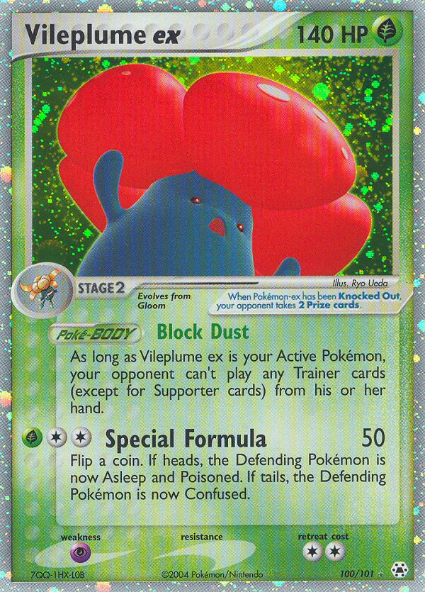 EX Hidden Legends Vileplume EX #100/101