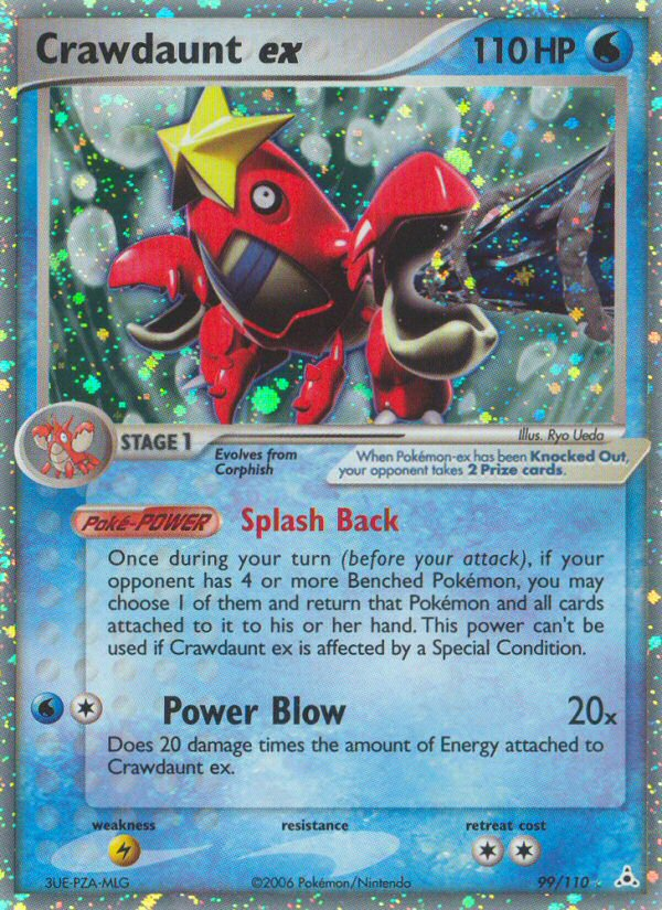 EX Holon Phantoms Crawdaunt ex #99/110