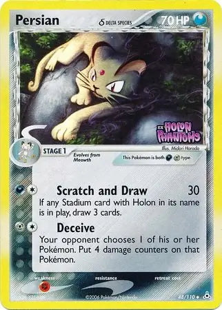 EX Holon Phantoms Persian #48/110 reverse holo