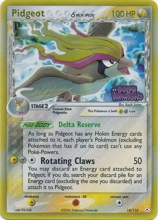 EX Holon Phantoms Pidgeot #14/110 reverse holo