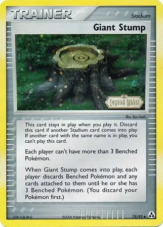 EX Legend Maker Giant Stump #75/92 reverse holo