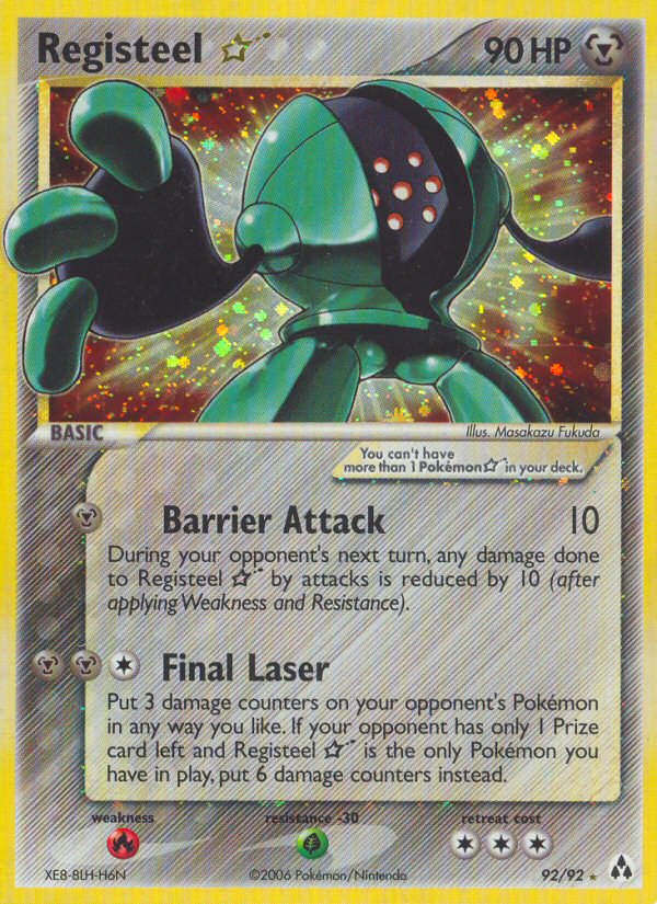 EX Legend Maker Holo Registeel #92/92