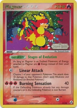 EX Legend Maker Magmar #21/92 reverse holo