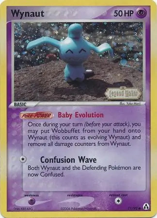 EX Legend Maker Wynaut #71/92 reverse holo