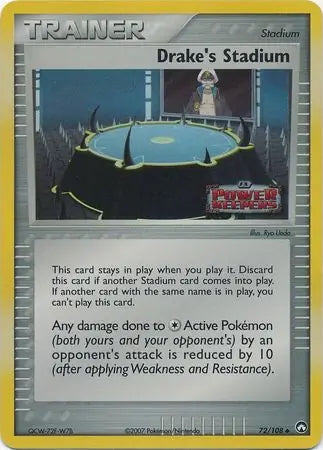 EX Power Keepers Drake's Stadium #72/108 reverse holo