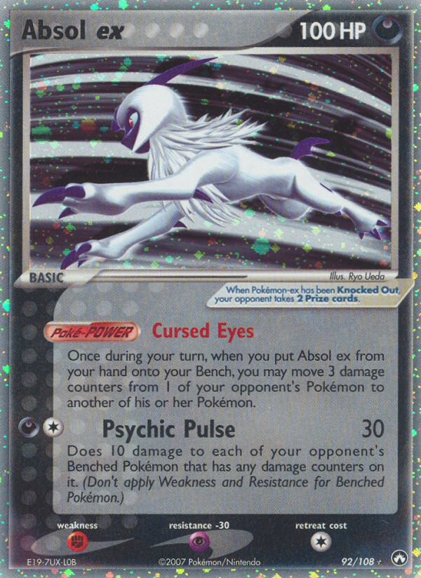 EX Power Keepers Holo Absol ex #92/108