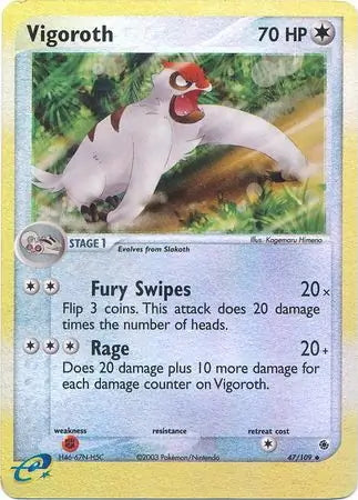 EX Ruby&Sapphire Vigoroth #47/109 reverse holo