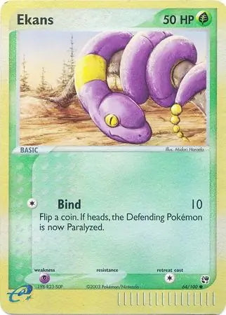EX Sandstorm Ekans #64/100 reverse holo