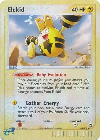 EX Sandstorm Elekid #36/100 reverse holo