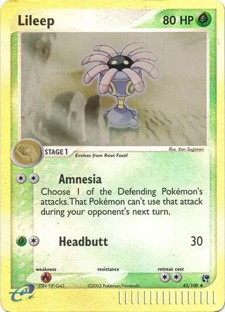 EX Sandstorm Lileep #43/100 reverse holo