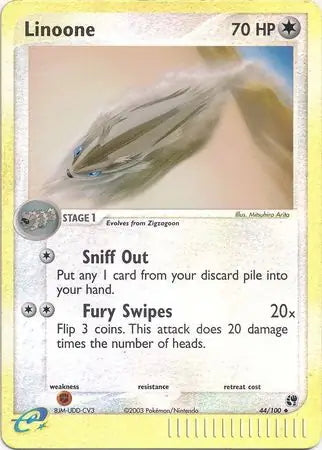 EX Sandstorm Linoone #44/100 reverse holo