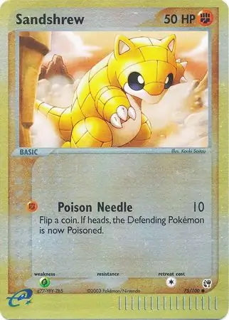 EX Sandstorm Sandshrew #75/100 reverse holo