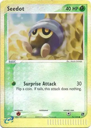 EX Sandstorm Seedot #76/100 reverse holo