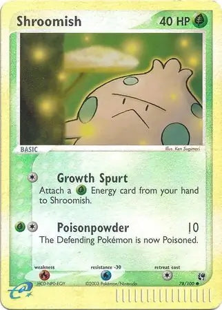 EX Sandstorm Shroomish #78/100 reverse holo