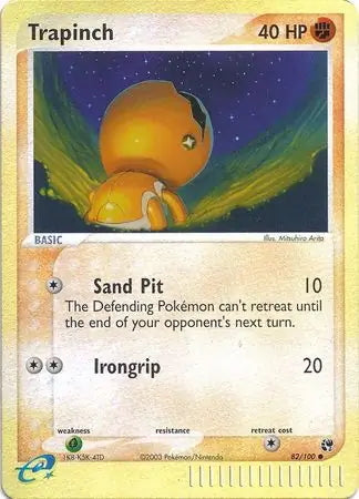 EX Sandstorm Trapinch #82/100 reverse holo