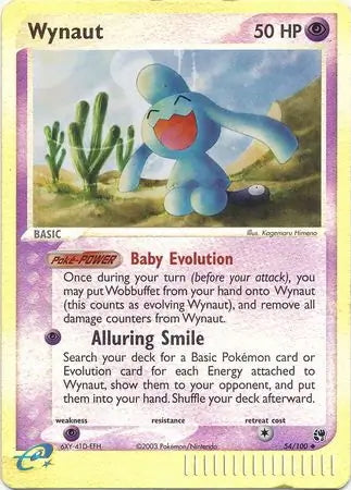 EX Sandstorm Wynaut #54/100 reverse holo