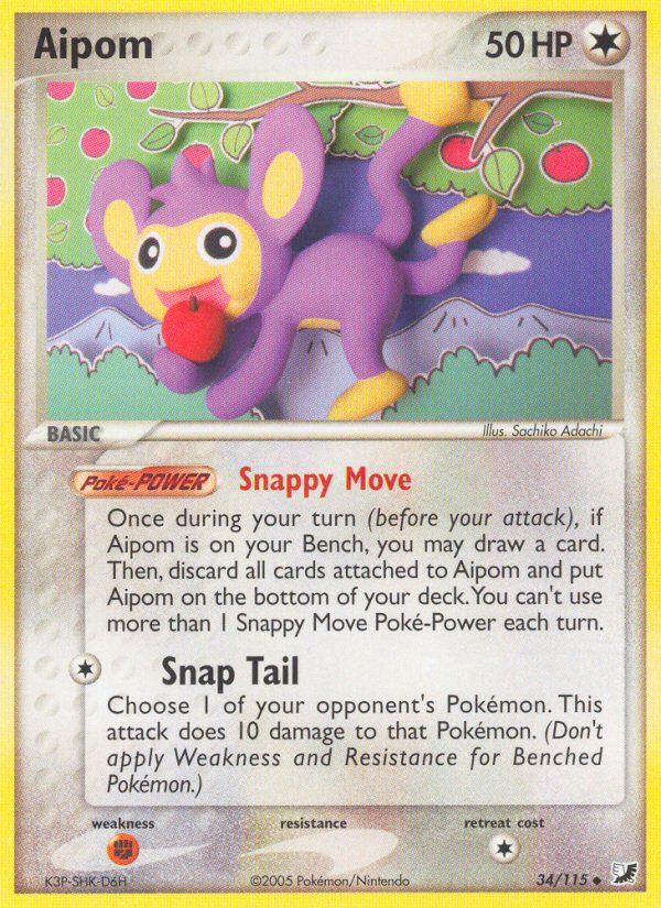 EX Unseen Forces Aipom #34/115