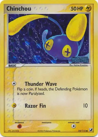 EX Unseen Forces Chinchou #52/115 reverse holo