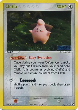EX Unseen Forces Cleffa #21/115 reverse holo